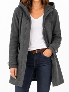 TNA Dark Gray Hooded Spring/Fall Coat